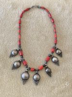 Collier corail et argent ethnique 🐚🪸