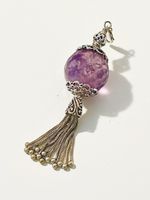 Amethyst Sterling Silver Filigree Pendant