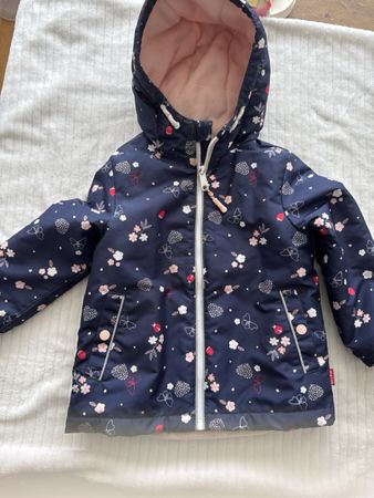 Kinder Jacke Grösse 104 Marineblau mit Blumenmuster, sehr gu