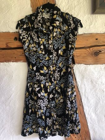 Vintage Slam Dunk Kleid xs 34 Kleidchen Mini Viskose WIE NEU