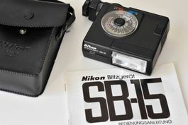 Nikon Blitzgerät SB-15 mit Bedienungsanleitung