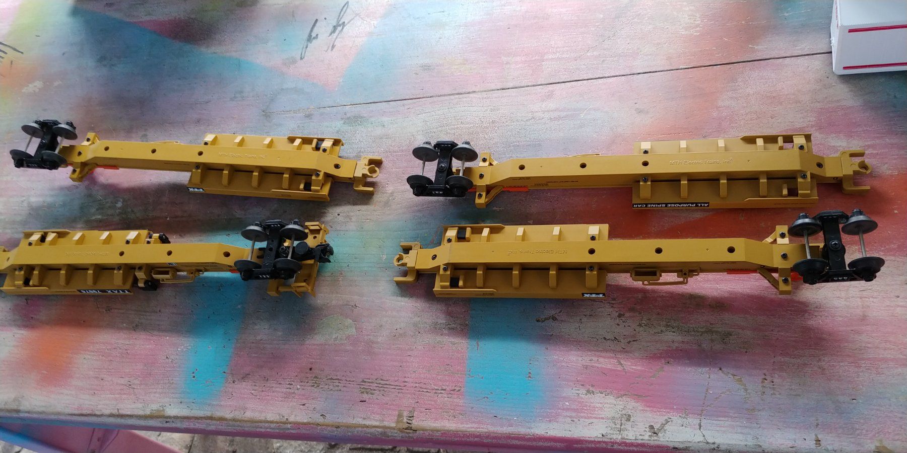 Modelleisenbahnen: 4 MTH Containerwagen 0 – Gebraucht aus Waltenschwil von Ardnas007 1
