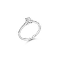 Anello Solitario con diamante naturale da 0,44 ct