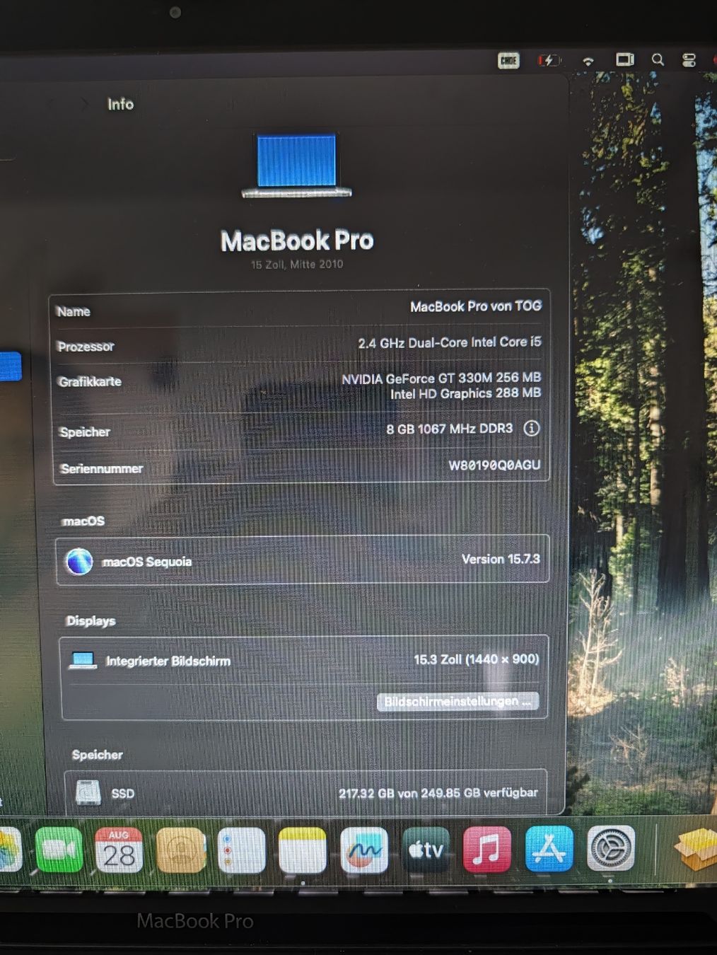 Apple Portables: MacBook Pro 15 Mid 2010 – D'occasion à Aesch BL par Capo-Califfo 4