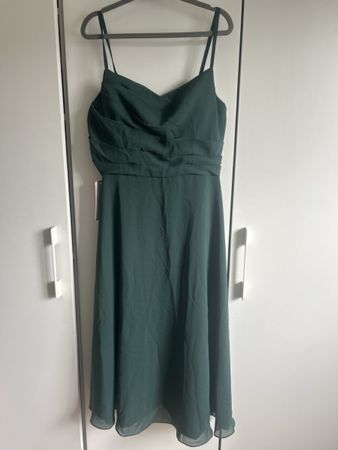  Dunkelgrünes Cocktail Kleid Grösse 44 NEU
