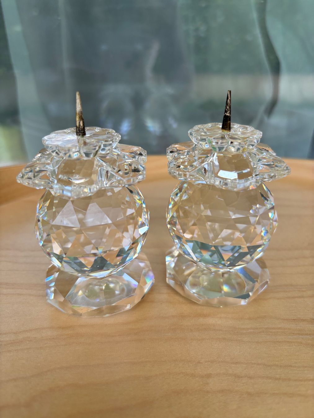 Swarovski Portacandele: Swarovski crystal vintage candle holders – Usato da Steinhausen venduto da ChromeVintage 2