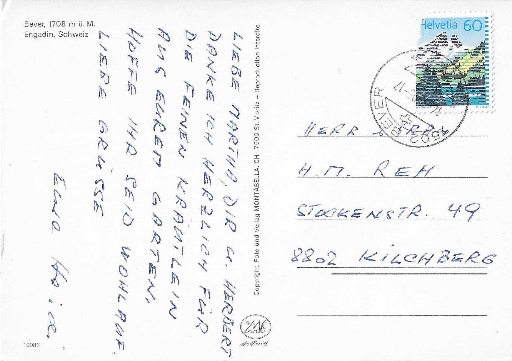 Cartes postales: Bever GR – D'occasion à Rothrist par Stranglehold 1