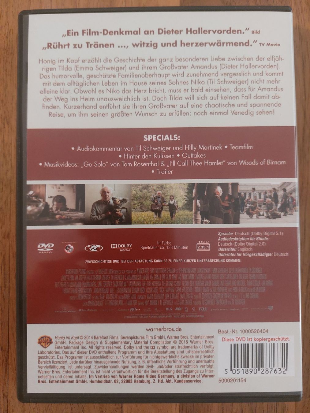 Alle DVDs: DVD - Honig im Kopf – Gebraucht aus Rheinfelden von FilmAuktion 1
