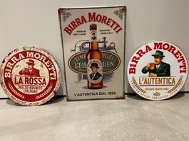 Birra Moretti L’autentica Bier BEER  NEU / Blechschilder!