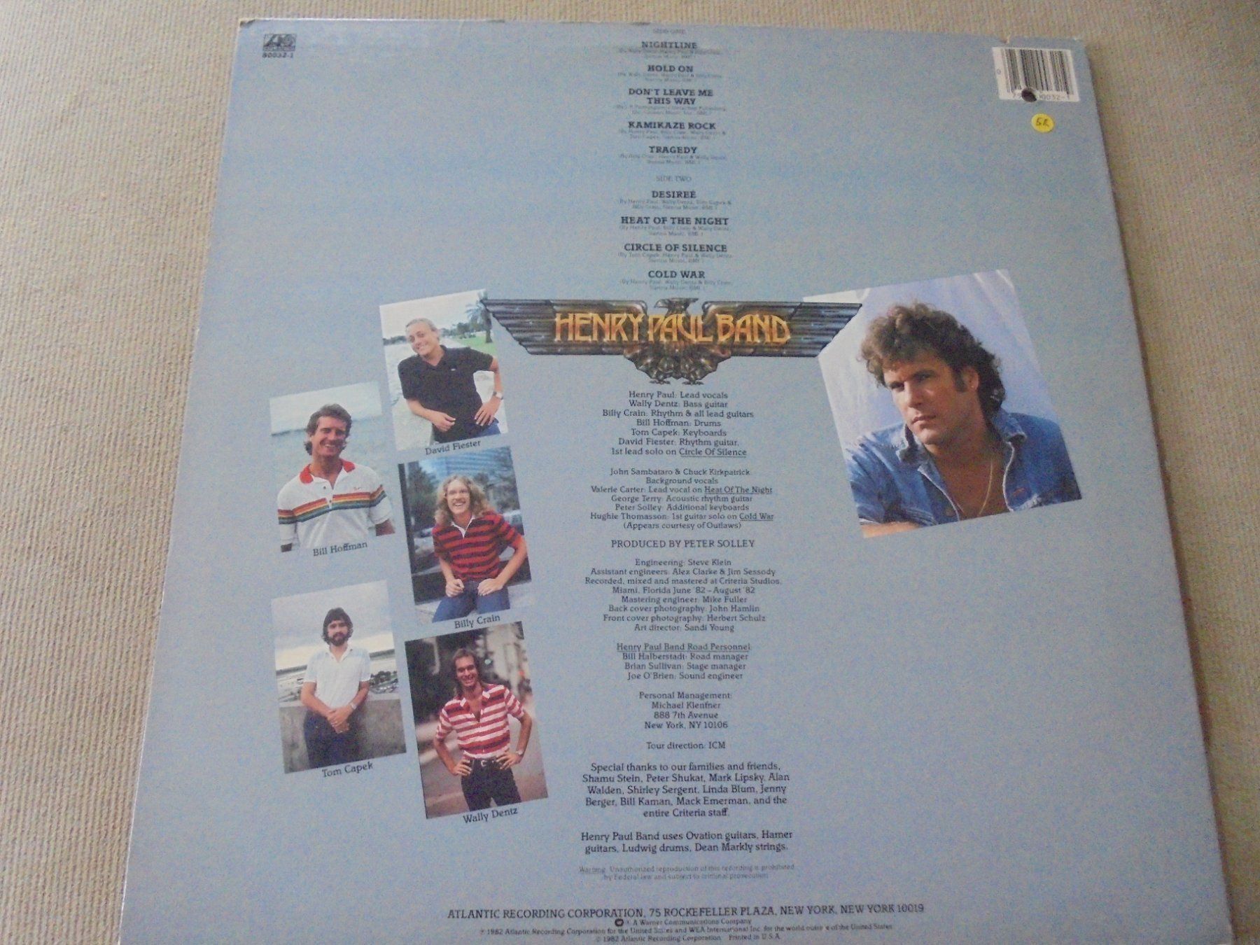 Dischi in vinile: Henry PAUL " Henry Paul " LP USA 1982 – Usato da Crissier venduto da Promopost 1
