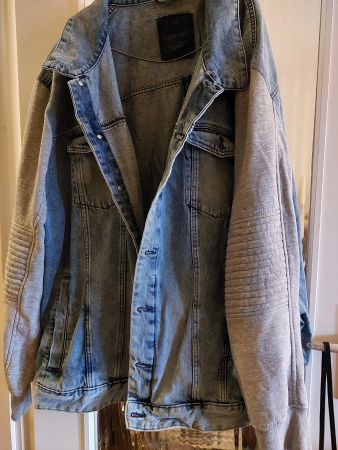 4 veste manche et sans manche, veste jean taille 3--5XL