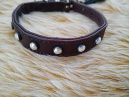 Hundehalsband Pearl von Hunter Elchleder XS
