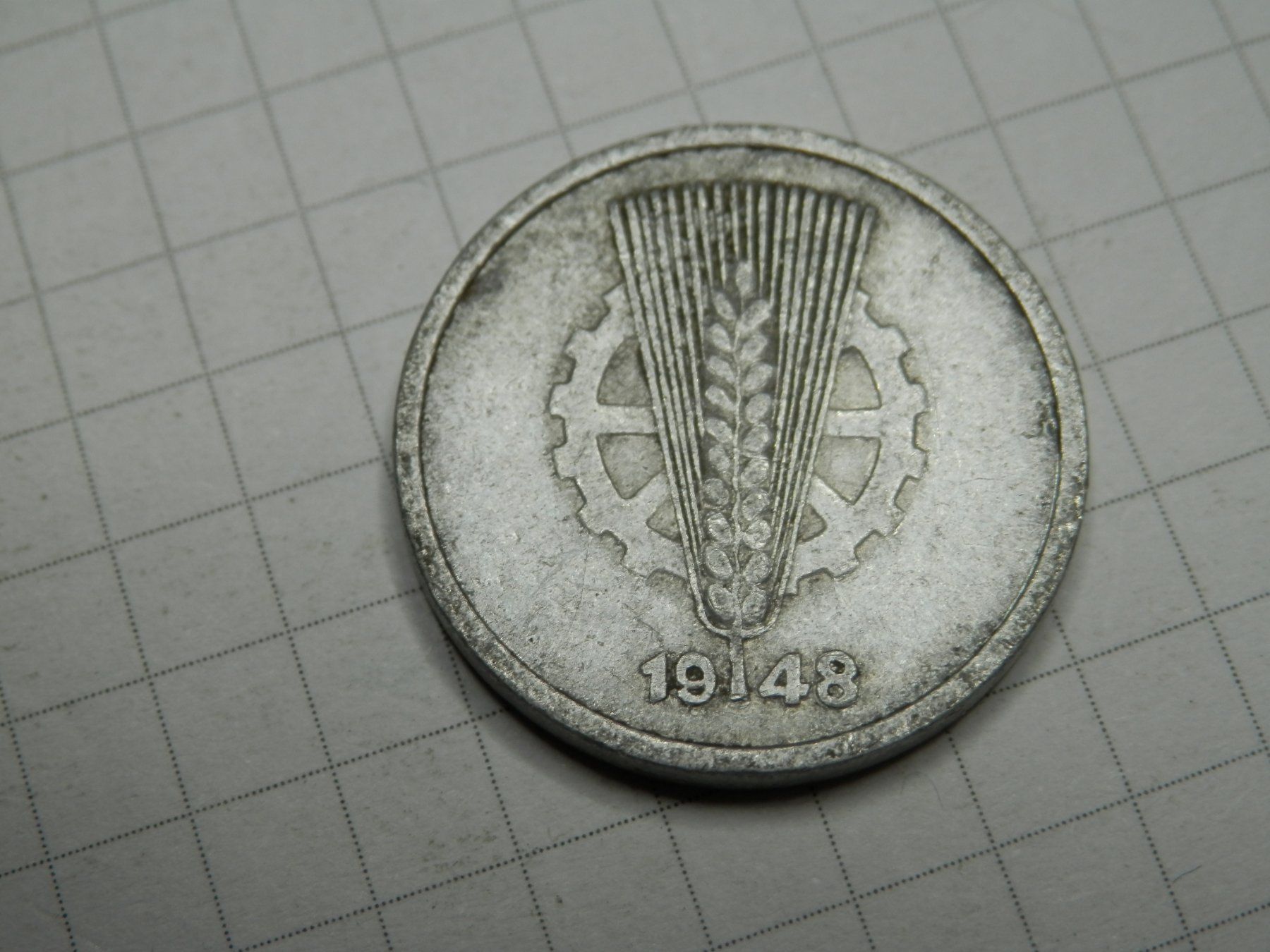 Alle Münzen: Deutschland - DDR 5 Pfennig, 1948 – Gebraucht aus Weiach von weiach81