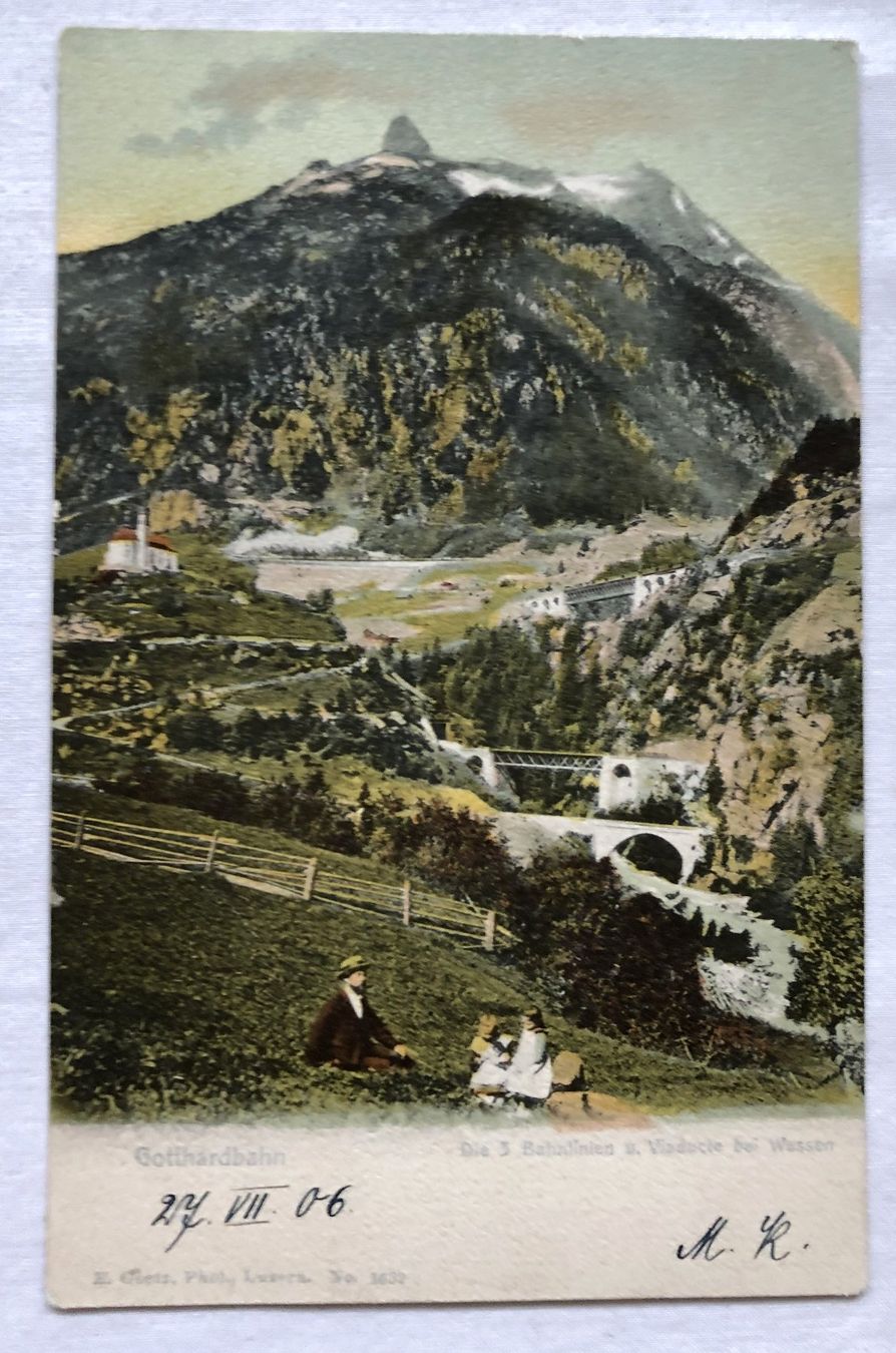 Cartoline postali: Antike Postkarte - "Gotthardbahn" - ungelaufen – Usato da Schaffhausen venduto da durruti