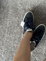 Neu Blauer Wildleder Sneaker Gr.36 mit Seidenschnürsenkel