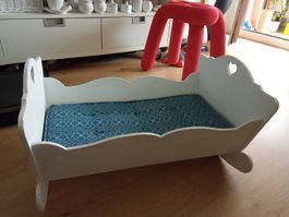 Alte Baby Puppenwiege shabby
