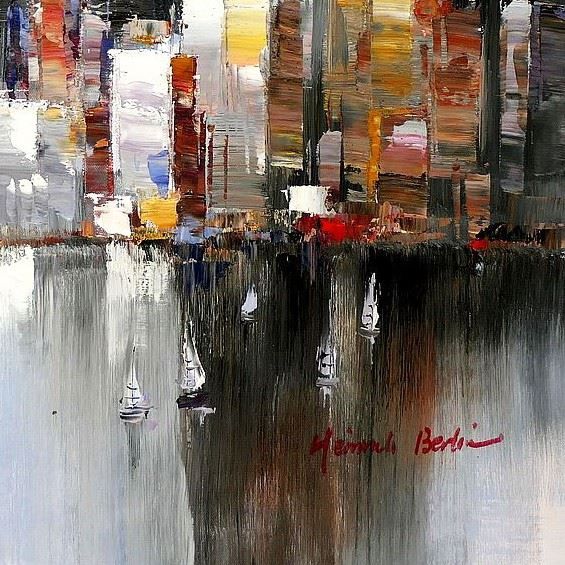 Reproduktionen & Neuware: Abstrakt New York Skyline im Winter II – Neu (gemäss Beschreibung) aus Larnaca von KunstDepot24 4