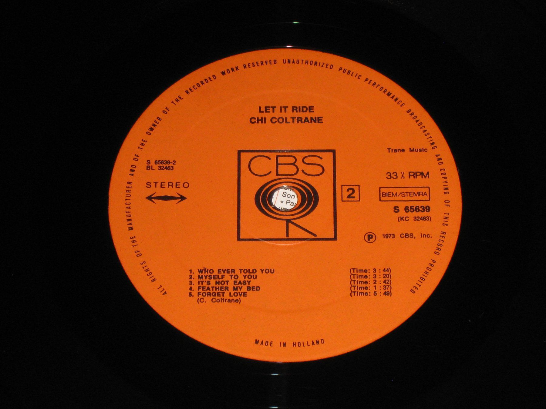 Dischi in vinile: LP - CHI COLTRANE - LET IT RIDE – Usato da Steckborn venduto da Quo7 2