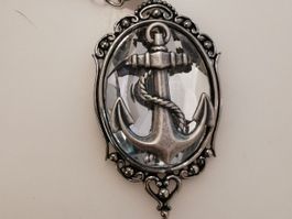 Halskette Sailor Anker weiss / silber
