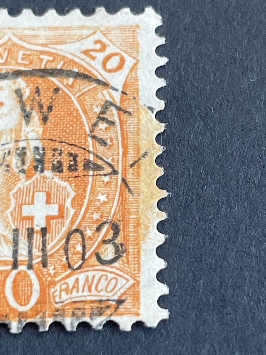 Tutti i francobolli: Znr 66E Grosse Farbfleck Top Abart – Usato da Muri AG venduto da Briefmarke-Schweiz 1
