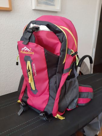 Damen-Rucksack Aishanlang pink grau, neu