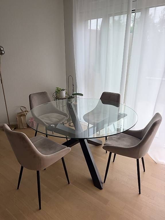 Sedie: 4 Esszimmerstühle Taupe – Usato da Riehen venduto da instyle03 3