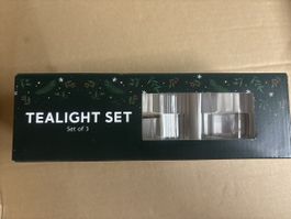 Teelichthalter Set, 3-teilig, Glas, Neu & Originalverpackt