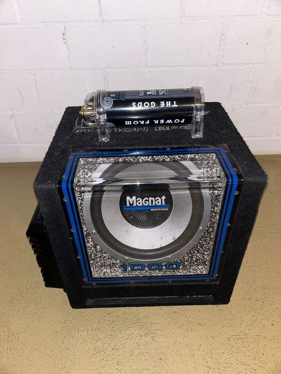 Subwoofer Magnat (1000W) inkl. Kondensator + Endstufe Auto Kaufen auf
