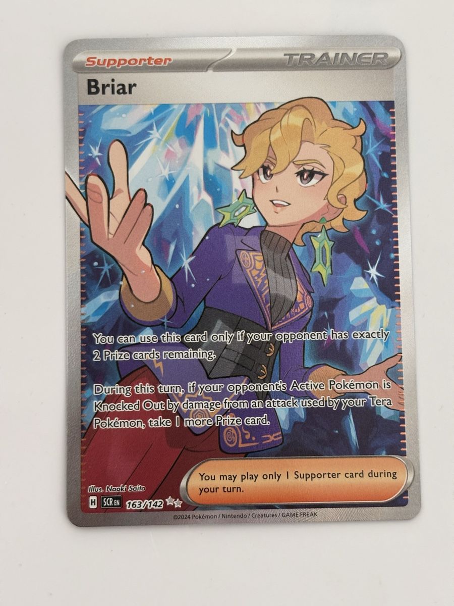 Pokémon Carte collezionabili: Carte Pokémon BRIAR scr 163 – Nuovo (secondo la descrizione) da lausanne venduto da helderj