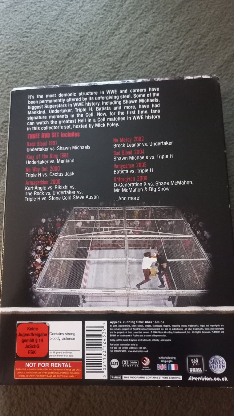 Tutti i DVDs: Hell in a Cell - Wrestling UK 3-DVD Set – Usato da Olten venduto da Donatello1984 1