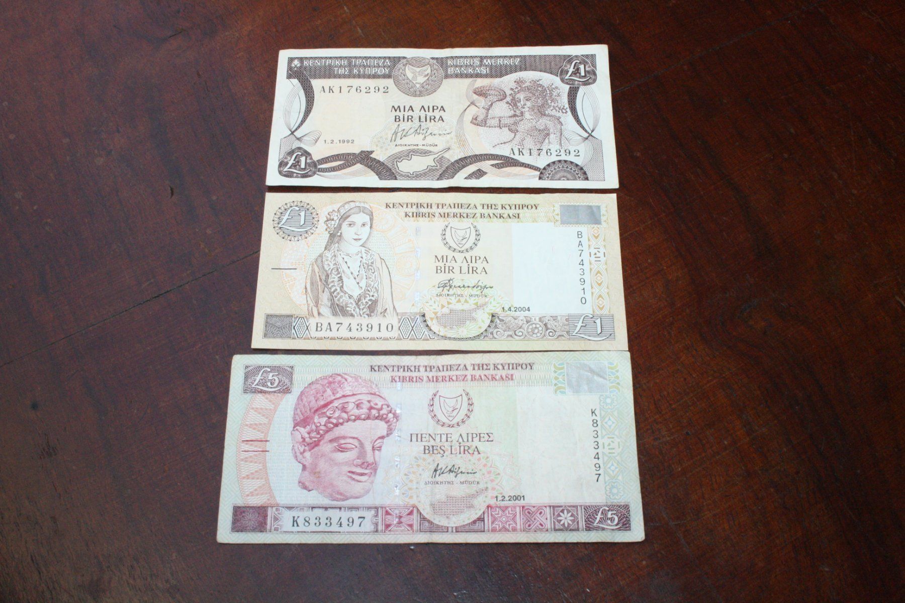 Banknoten: Chypre lot 3 billets – Gebraucht aus Cormondrèche von Hermes.monnaies