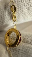 Neue Goldkette mit Emailring violett, 750er -18K
