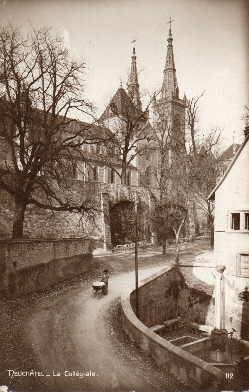 Ansichtskarten: Neuchâtel - La Collégiale – Neu (gemäss Beschreibung) aus Melano von pisonsdro