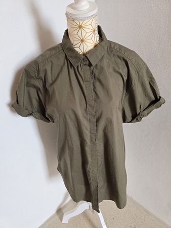 Damen Bluse L.O.G.G. gruen kurzarm Groesse 36