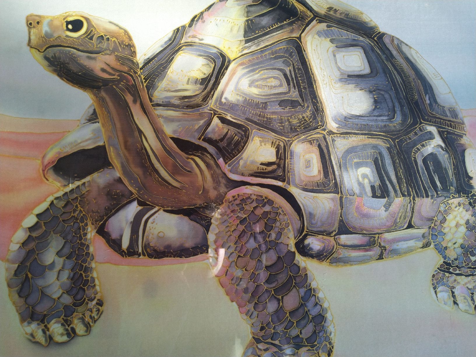 Dipinti: Seidenbild Schildkröte  74/104 – Usato da Weggis venduto da cherry2000 3