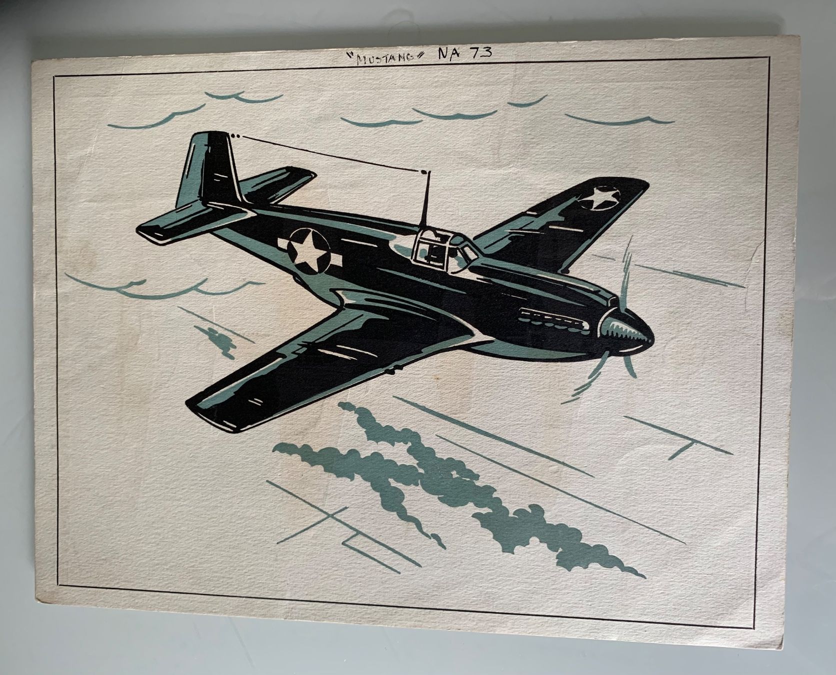 Poster & Bilder: Interessantes Datenblatt einer Mustang NA 73 – Gebraucht aus Bern von Artbrokerswitzerland 1