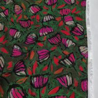 Italieniche Viskose Stoff leicht 1.8x1.40m Fiori verdepink