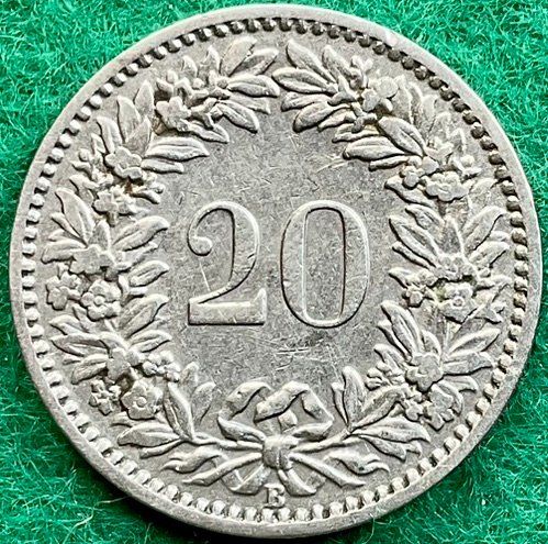 Tutti le monete: Pièce de 20 ct suisse 1908 – Usato da Plan-les-Ouates venduto da gab_cgf6 1