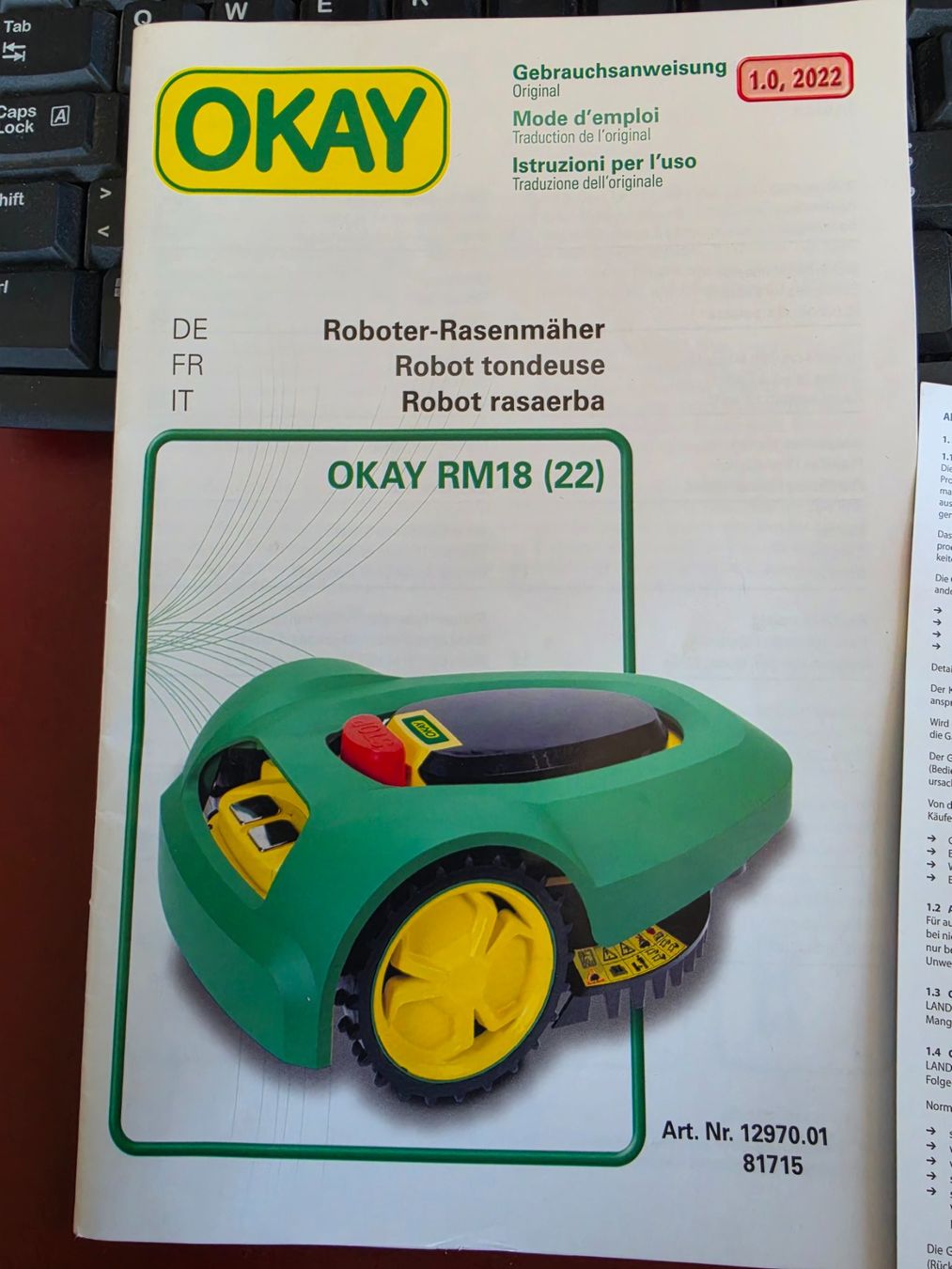 Tagliaerba: Roboter-Rasenmäher  OKAY ab Fr.1.- – Usato da Roggwil BE venduto da webl07 4