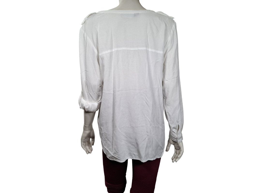 Tuniche: BONPRIX Tunika-Bluse, weiss, Viskose, Gr. 40 – Usato da Wil SG venduto da Restwert_Wil 1