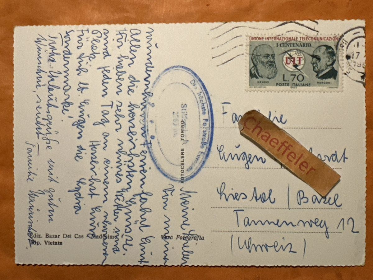 Cartoline postali: Passo dello Stelvio  aus den 60iger – Usato da Zürich venduto da Chaeffeler 1
