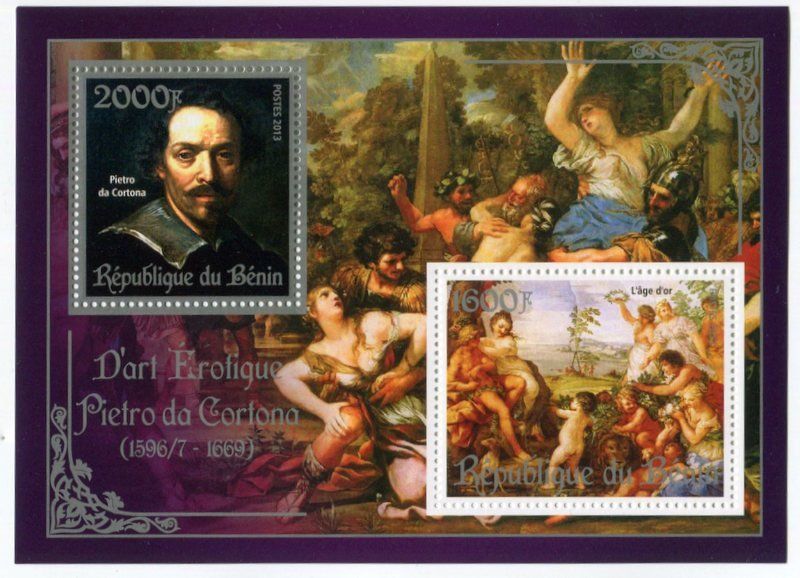 Alle Briefmarken: Block "Malerei. Pietro da Cortona". Benin. – Neu und originalverpackt aus Basel von Butsch5