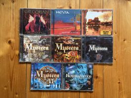 CDs Mysteria 1-3, 6 Gregorian, Hevia, Nostradamus
