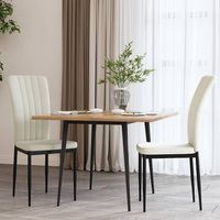  Esszimmerstühle 2 Stk. Creme Samt/ Schwarz