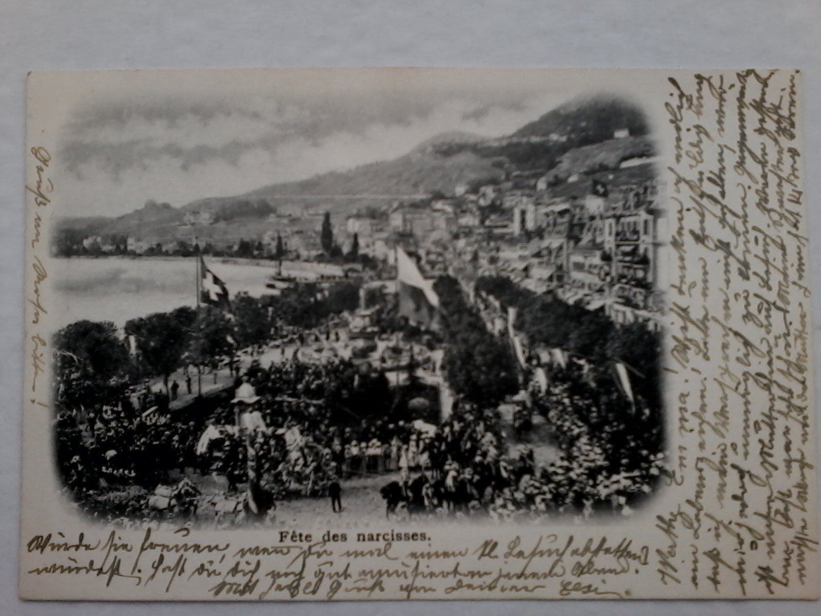 Cartoline postali: Postkarte Montreux, von 1900 – Usato da Niederscherli venduto da Lucia16