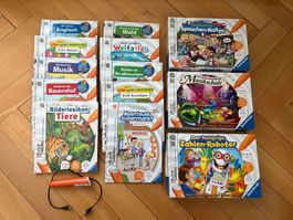 Ravensburger tiptoi Set mit Stift, 10 Büchern und 3 Spielen