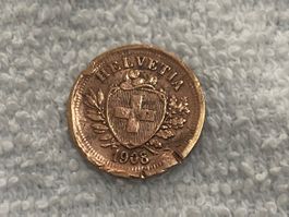 1 centime/Rappen 1908