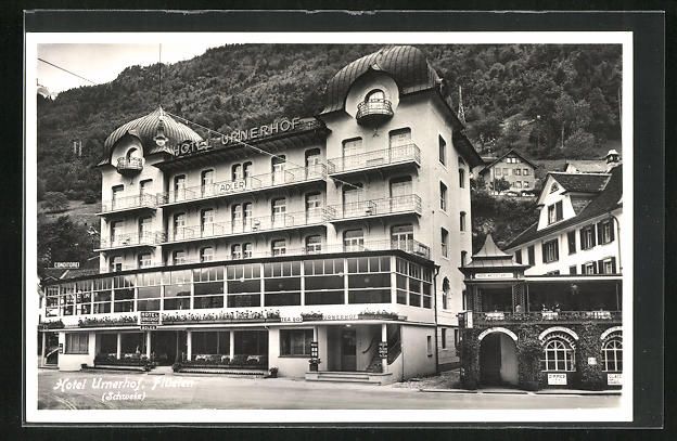 Cartoline postali: AK Flüelen, Hotel Urnerhof – Usato da Berlin venduto da bartko-reher