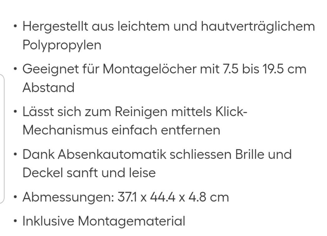 WC: Toilettensitz mit Absenkautomatic orig. verpackt. NEU. – Usato da Killwangen venduto da Marc-Antonio 1