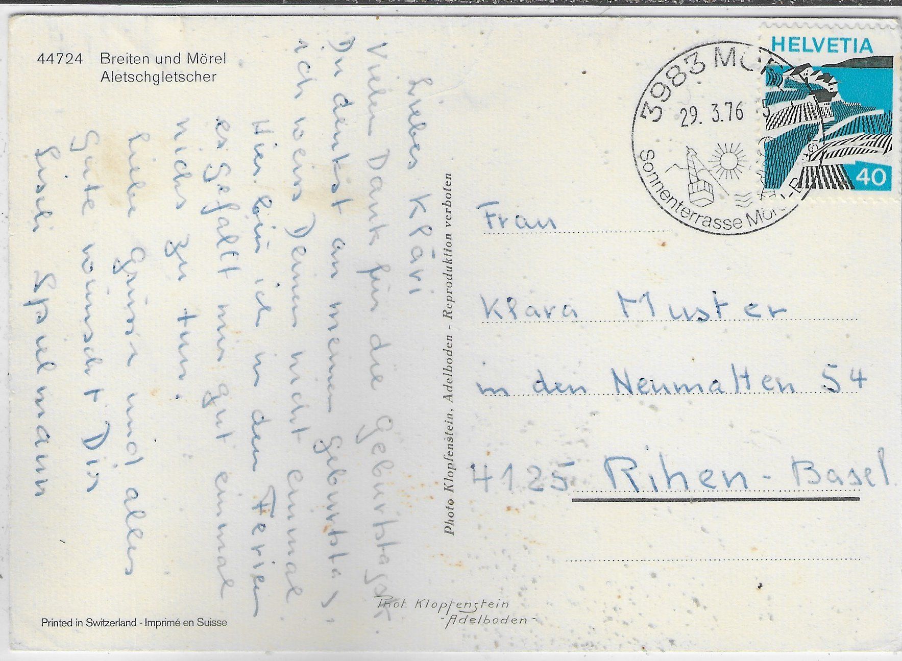 Cartoline postali: Breiten - Mörel - Multiview – Usato da Ettingen venduto da Kartenplanet 1